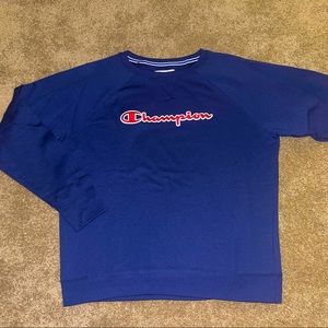 Women’s Navy Champion Sweatshirt, Size Large